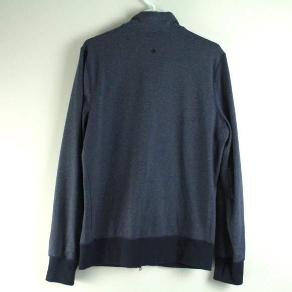 Lululemon Post Gravity Heathered Inkwell Zip Up High Collar Lightweight Jacket M - Picture 5 of 7